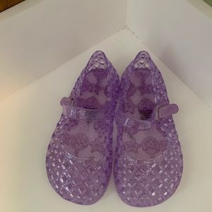 Toddler purple sparkle Mary Jane jelly sandals